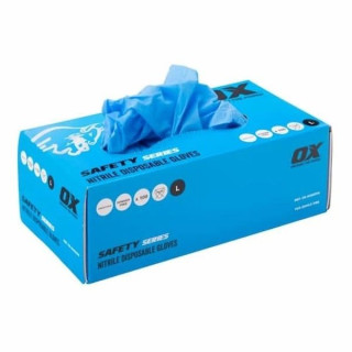 OX Pro Nitrile Disposable Gloves (Blue) Large